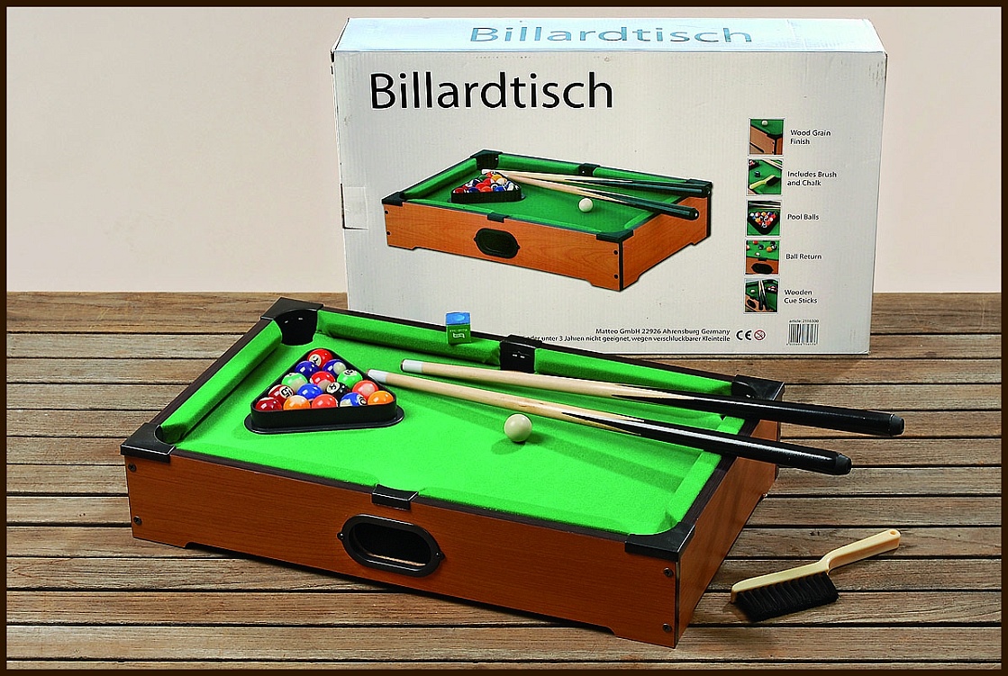 Tisch Billard Pool Billardtisch Miniatur Billardspiel M Zubehor Kinder Neu Ebay